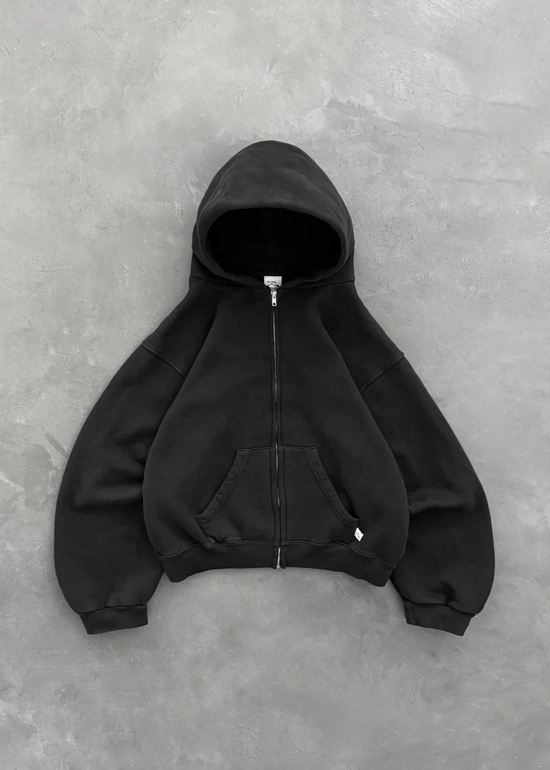 AKIMBO ZIP-UP HOODIE – BLACK – Akimbo Hoodies